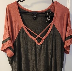 Torrid Strappy Football Tee size 2